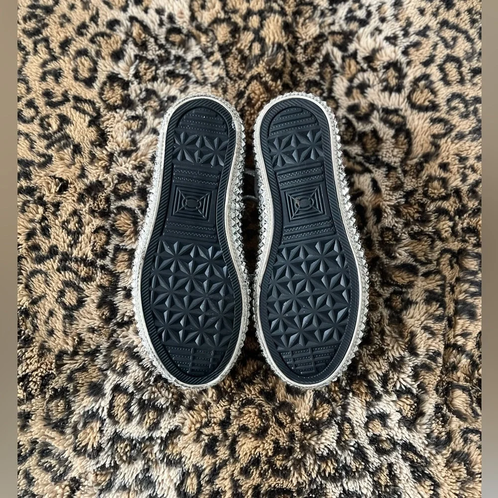 Mi.iiM Silver-Studded Women's Sneakers